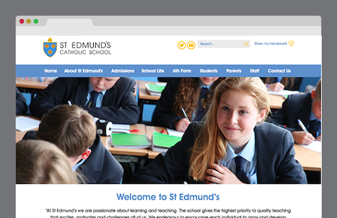 St Edmund's Catholic School Website Screenshot